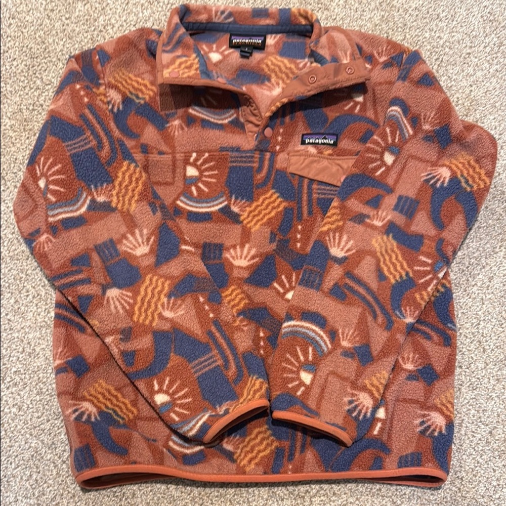 Rare Patagonia Synchilla Canyon Block Big Sisu Brown